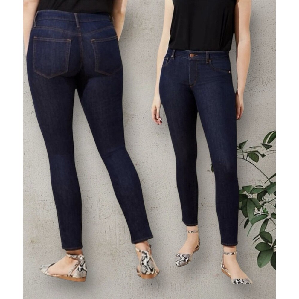 Loft Modern Slim Skinny Women’s Size 6 Mid-Rise Dark Blue Jeans